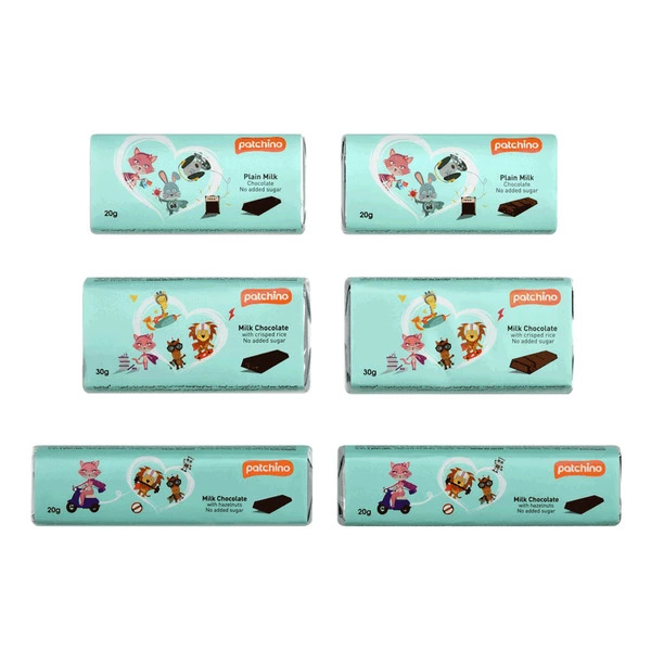Box of 6 pieces Milk Barre De Chocolats Pack For Kids No Added Sugar