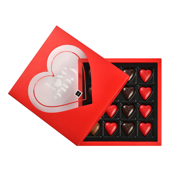 Box of 16 Pieces See-Through Heart
