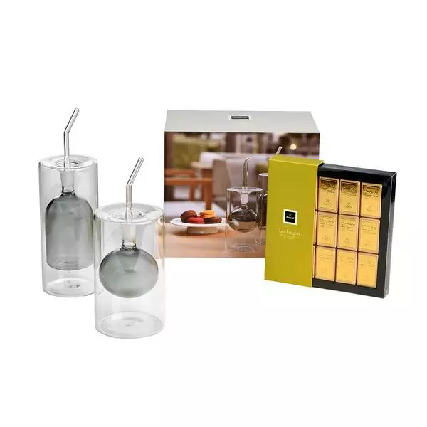 Oil And Vinegar Glass Dispensers With 250g Chocolates, Christmas Gift