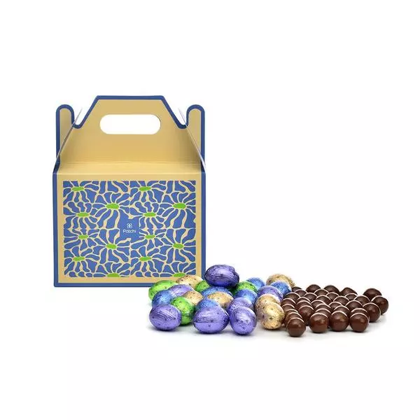 Box of 360g Chocolate Eggs and Dragées, Easter Basket